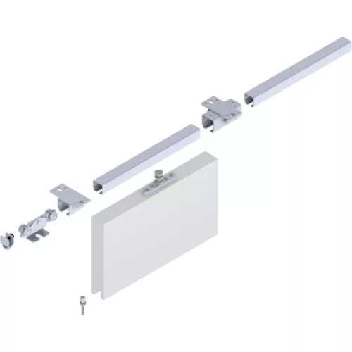 Tolókapu vasalatkészlet HELM 100 mennyezeti szerelésű max. 100 kg acél horg.