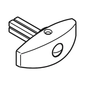   HAWA fordítógombajtóvastagság 35-40 mm réz matt nikkelezett