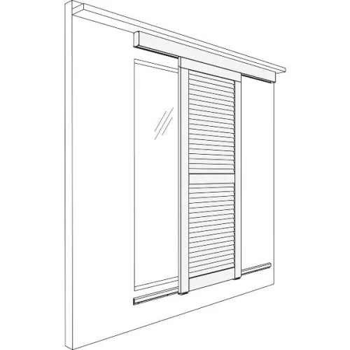 HAWA-Frontslide 60/A alapgarnitúra tolószárnyhoz min. 400mmvastagság: 28-45mm