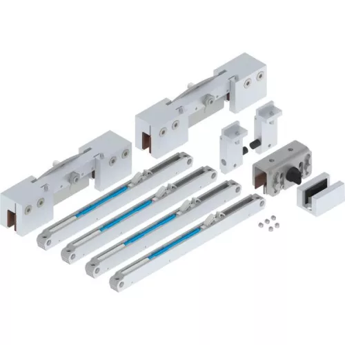 Vasalatszett üveg 8-12-76 mm Helm GT-S 150 sín nélkül 150kg ezüst eloxált