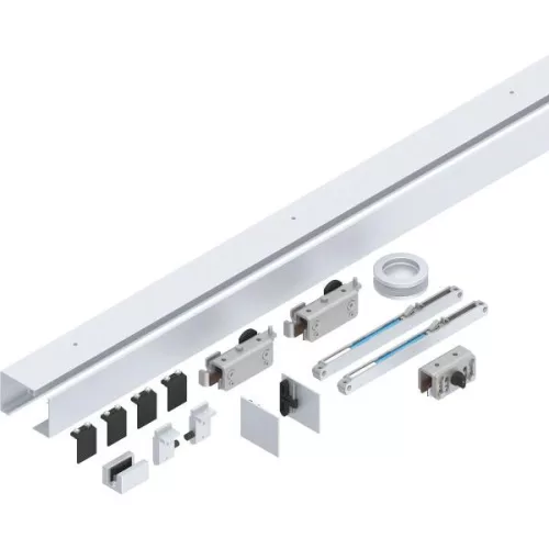 HELM GT-L 50 szerelvénykészlet üveg 8-10 mm L=2000 mm fal 50 kg alum. ezüst elox