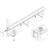 HAWA-Junior 120 szögprofil falra/üvegre szerelhető 42mm-es ajtóvastagság. ezüst