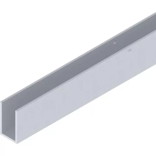 SOLIDO 100/HELM 140/GT-S 150 U-előlap méretre vágva L=6000 mm eloxált ezüst