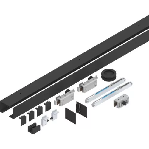 HELM GT-L 50 szerelvénykészlet üveg 8-10 mm L=2000 mm fal 50 kg alu fek matt