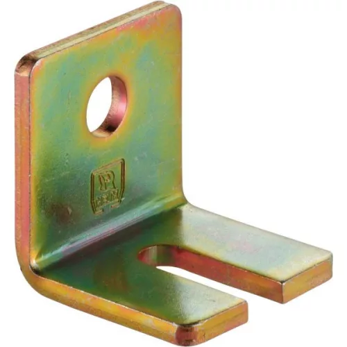 Rögzítő sarokvas HELM 104 W egyes sárgára passzivált acél