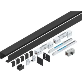   HELM GT-L 80 vasalatszett üveg 8-1076 mm 2500 mm fali szerelés fekete matt