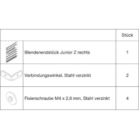   HAWA Junior 100/Z takarósapka szett klipes előlaphoz 66 mm jobbos ezüst(30144)