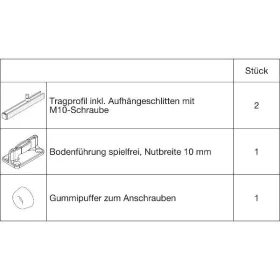   HAWA Junior 100/B  vasalatgarnitúra fához futómű nélkül