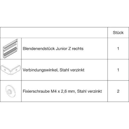 HAWA Junior 100/B takarósapka szett klipes előlaphoz 53mm jobbos ezüst(30146)