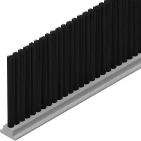   HELM/SOLIDO kefetömítés 25 mm ütközőkerethez üveg ajtókhoz méretre fekete