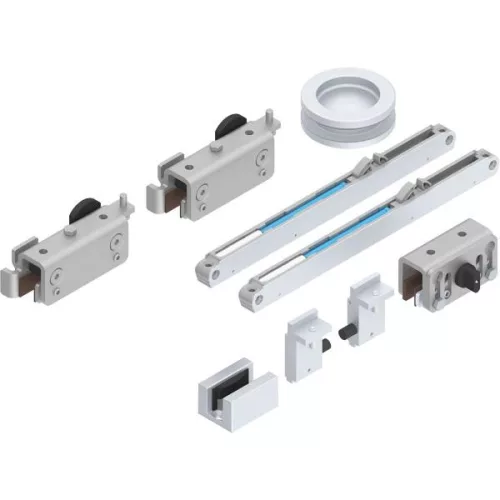 HELM GT-L 50 vasalatszett üveg 8-10 mm sín nélkül 50 kg ezüst eloxált