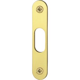   Zárlemez tolóajtózárhoz, 90x18x2 mm, polírozott sárgaréz