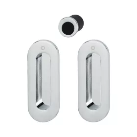   HOPPE tolóajtókagyló szett M472 - vak, ovális rozetta, sárgaréz krómozott