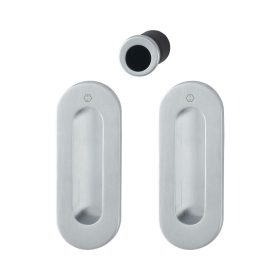   HOPPE tolóajtókagyló M472 - vak, ovális rozetta, sárgaréz krómozott matt