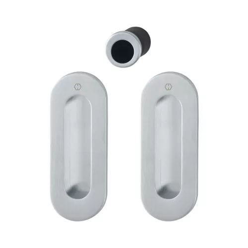 HOPPE tolóajtókagyló M472 - vak, ovális rozetta, sárgaréz krómozott matt