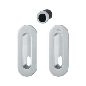   HOPPE tolóajtófogantyú-szett M472 - BB, kerek rozetta, sárgaréz krómozott matt