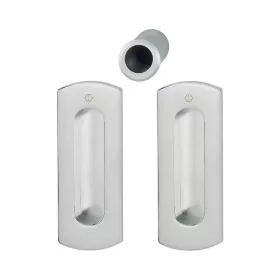   HOPPE tolóajtókagyló-szett M463 - vak, sárgaréz krómozott/krómozott szatinált