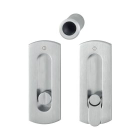   HOPPE tolóajtófogantyú-szett M463 - WC, szatén krómozott sárgaréz