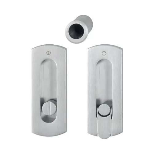 HOPPE tolóajtófogantyú-szett M463 - WC, szatén krómozott sárgaréz