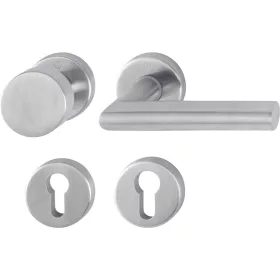   HOPPE AMSTERDAM rozettás gomb/kilincs garnitúra 37-42 mm acél matt