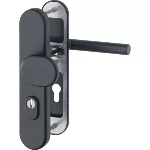 HOPPE AMSTERDAM biztonsági gomb/kilincs garnitúra PZ88 42-52 mm fekete