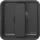 FSB tolóajtó kagyló 42 4263 szögletes alumínium fekete matt