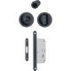 Tolóajtó kagylófogantyú szett 4920 - WC zárral, kerek, fekete matt