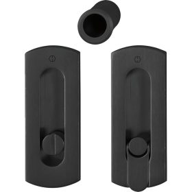   HOPPE tolóajtófogantyú-szett M463 - WC, sárgaréz fekete szatinált