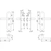 HOPPE STOCKHOLM biztonsági kilincsgarnitúra PZ88 62-72 mm rozsdamentes