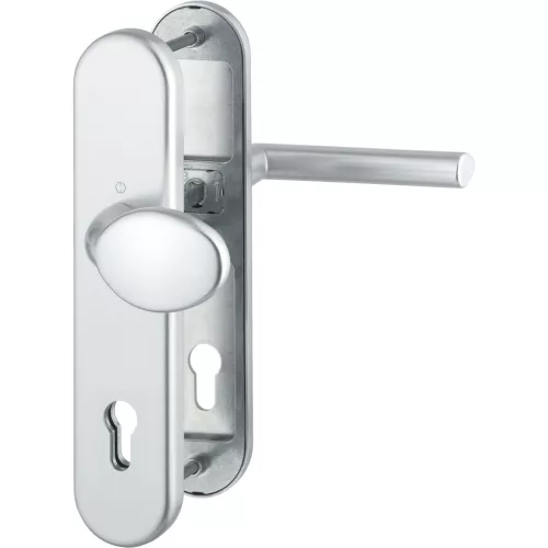 HOPPE STOCKHOLM biztonsági gomb/kilincs garnitúra PZ88 62-72 mm ezüst