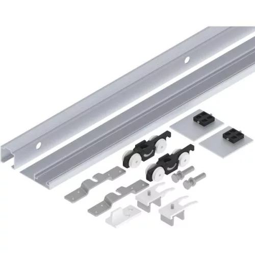 HELM 53 vasalatkészlet fali fa 50 kg futósín L=2100 mm fedlap ezüst