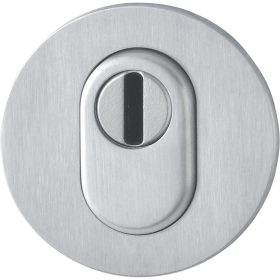   HOPPE cilinderrozetta, lapos kerek, PZ, cilindervédővel, 65-75, nemesacél