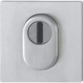   HOPPE lapos rozetta, szögletes - PZ, cilindervédővel, 65-75, nemesacél