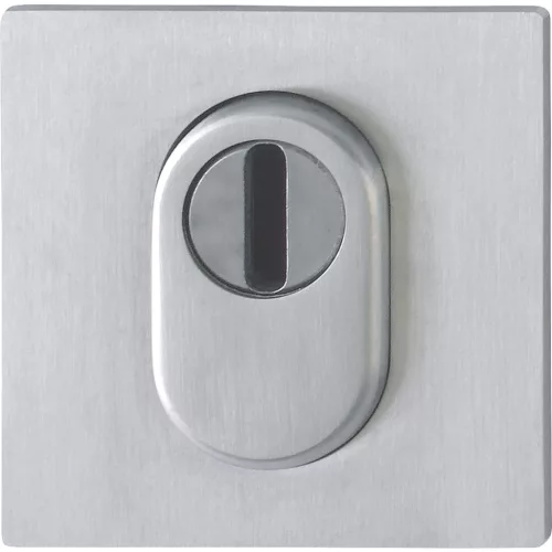 HOPPE lapos rozetta, szögletes - PZ, cilindervédővel, 65-75, nemesacél