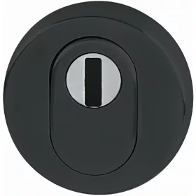   HOPPE cilinderrozetta, külső kerek PZ cilindervédővel, nemesacél fekete matt