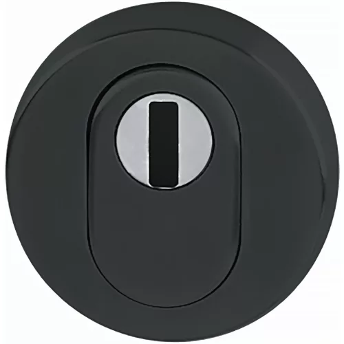 HOPPE cilinderrozetta, külső kerek PZ cilindervédővel, nemesacél fekete matt