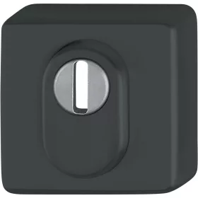   HOPPE cilinderrozetta, külső szögletes PZ cilindervédővel, nemesacél fekete matt