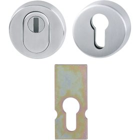   HOPPE biztonsági cilinderrozetta pár,kerek,magvédelemmel, nemesacél matt