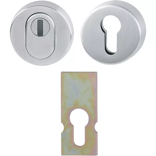 HOPPE biztonsági cilinderrozetta pár,kerek,magvédelemmel, nemesacél matt