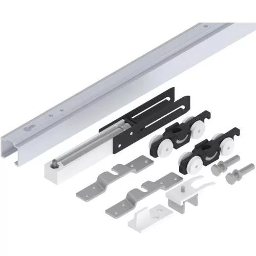 HELM 53 vasalat készlet mennyezeti fa 50 kg sín L=1700mm 1 csillapítóval ezüst