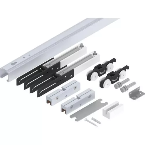 HELM 53 vasalat szett fali üveg 50 kg sín hossz=1700 mm 2 csillapítóval ezüst