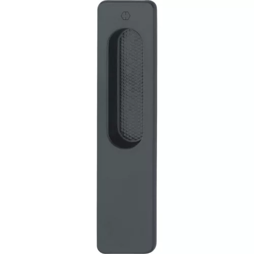 HOPPE tolóajtókagyló OMEGA kívül szögletes, alumínium fekete matt