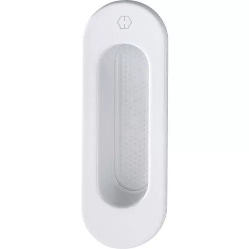 HOPPE tolóajtókagyló OMEGA kívül ovális, alumínium fehér