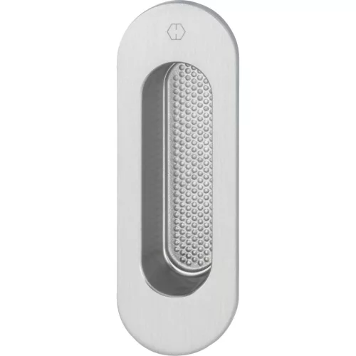 HOPPE tolóajtókagyló OMEGA kívül ovális, alumínium nemesacélszínű matt