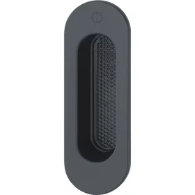   HOPPE tolóajtókagyló OMEGA kívül ovális, alumínium fekete matt