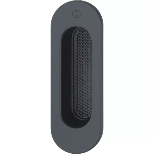 HOPPE tolóajtókagyló OMEGA kívül ovális, alumínium fekete matt