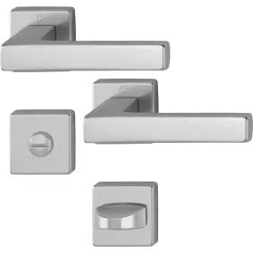   AUSTIN rozettás WC kilincsgarnitúra, alumínium nemesacél hatású