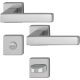 AUSTIN rozettás WC kilincsgarnitúra, alumínium nemesacél hatású