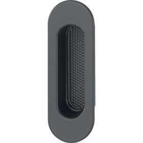 HOPPE tolóajtókagyló ovális, alumínium fekete matt