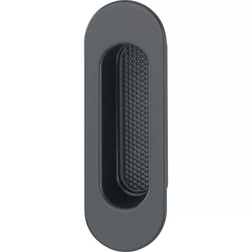 HOPPE tolóajtókagyló ovális, alumínium fekete matt